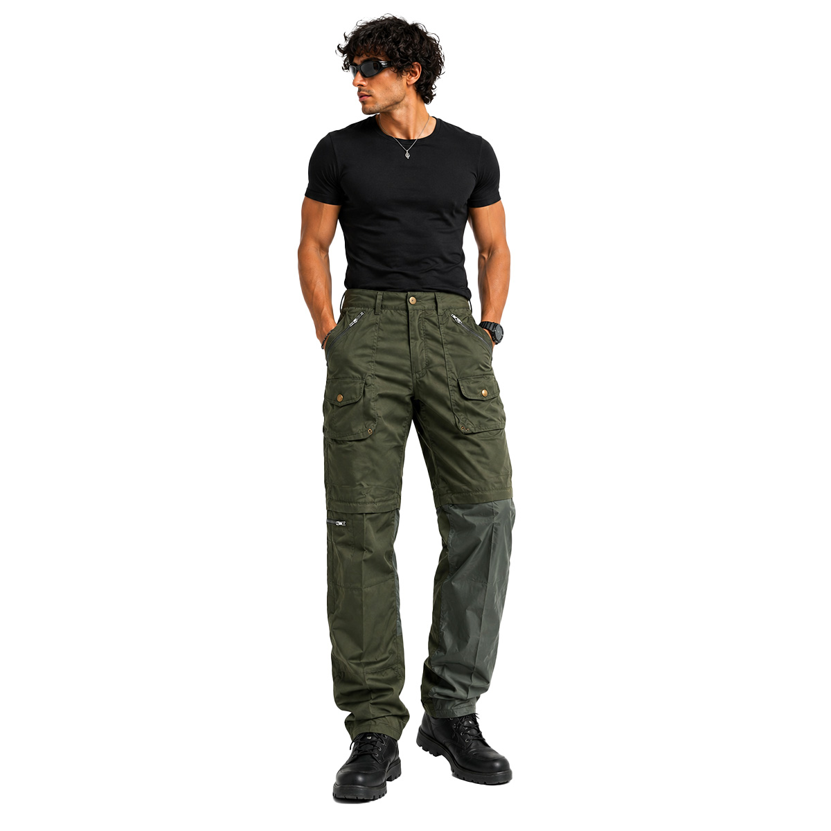 Pantalone pantaloni caccia gambale antivipera foderato pesca pioggia moto