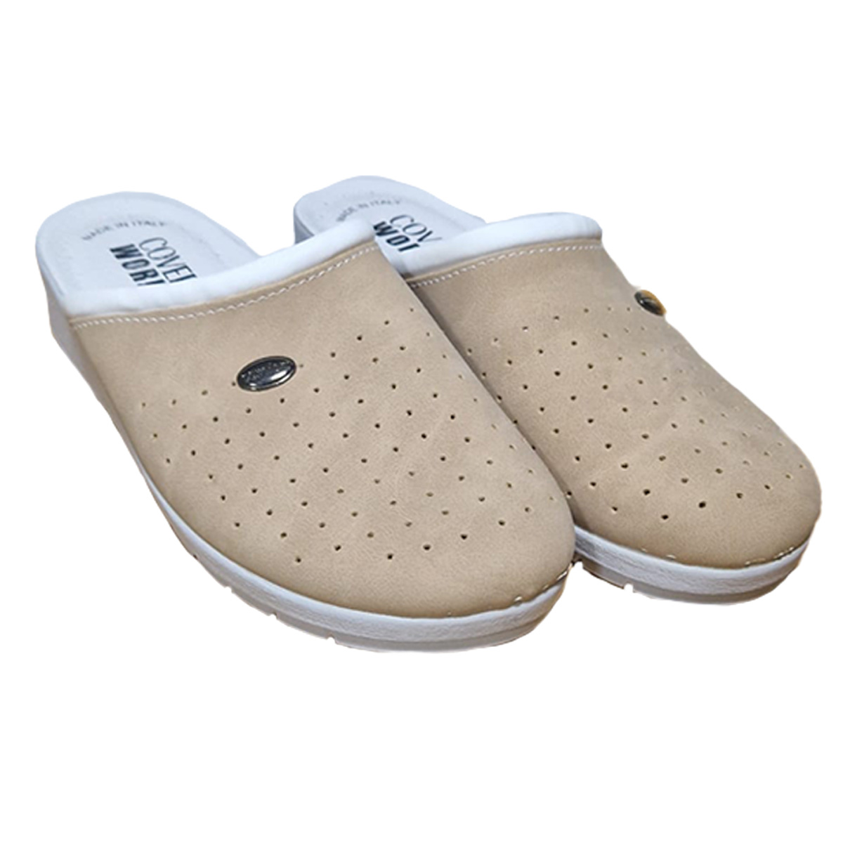 Ciabatte pantofole sanitarie donna suola zoccoli antiscivolo sabot pelle morbide vari colori