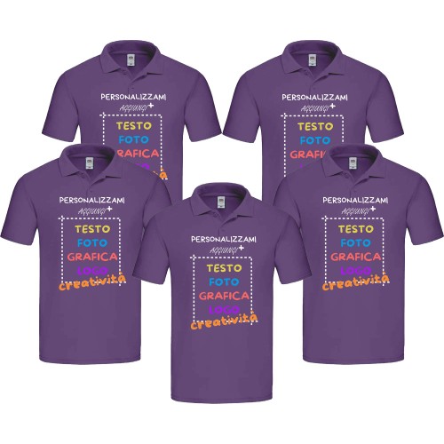 5 x Maglia polo da uomo per lavoro taglie da S a XXL vari colori