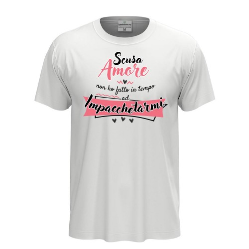 T-shirt classica unisex a manica corta con stampa \