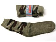 Socks socks terry sport short wool acrylic green camouflage blue 5 pairs