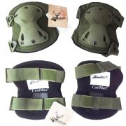 Rodilleras y coderas de protecciÃ³n de airsoft coolmax negro camuflaje verde suave de aire