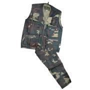 Gilet et pantalon complet bÃ©bÃ© garÃ§on camouflage sport militaire en coton