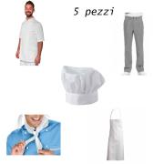 Komplette koch-mezze maniche corte chef sommer stock kleidung pizzeria mann
