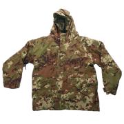 Parka vegetated green waterproof jacket, fleece cold soft air cushioned hunting