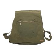 Holdall fishing closure with zip and pockets cotton color green