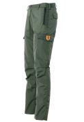 Pantalone uomo caccia in tessuto polycotone con rivestimento in tessuto tecnico verde antistrappo dalla 46 alla 60