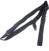 Cinghia 3 punti nera  softair kr022 in cordura con moschettoni in metallo
