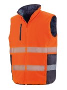 fluorescent orange/navy