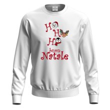 Felpa maglia unisex a maniche lunghe stampa natalizia Xmas buon Natale uomo donn