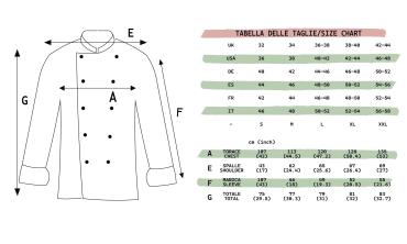 Giacca cuoco cucina italia italiano nera italy tricolore ris