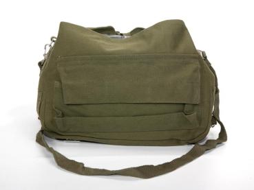 Borsa tracolla modello tascapane tedesco cotone verde nero w