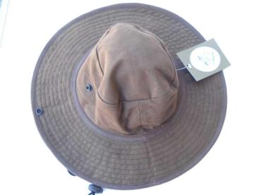 Cappello falda larga uomo caccia pesca sole cotone cerato sa