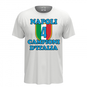 T-shirt 4 Scudetto Napoli campione d\'Italia 2025 Unisex Magl