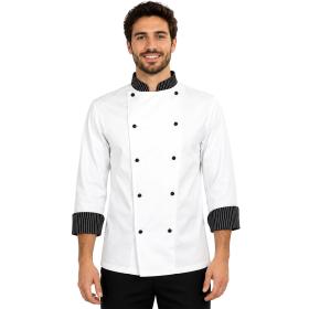 Giacca chef cuoco cucina ristorante lavoro pizzeria alimentari cotone gessata - Personalizzabile con il tuo logo