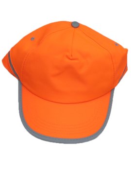 Cappello berretto cappellino alta visibilita' lavoro arancio rifrangente visiera