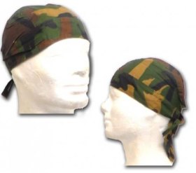 Bandana softair woodland - in cotone laccetti di chiusura posteriori e paranuca