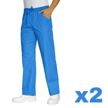 Set 2 pezzi Pantalone Gessato Unisex Professionale Chef Cuoc