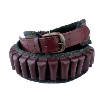 Cartucciera tessuto e pelle calibro 12 leather cartridge hun