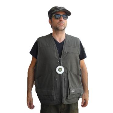 Gilet smanicato panciotto ontario in canvas caccia uomo spor