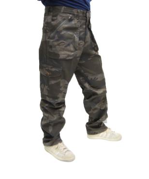 Pantaloni pantalone uomo cargo mimetico camo caccia tasconi 