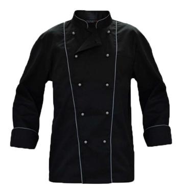 Giacca casacca da cuoco chef cotone nera ristorante serale e