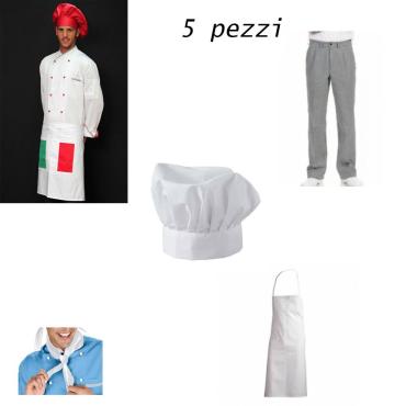 Stock lotto cuoco cucina ristorante chef kit giacca pantalac