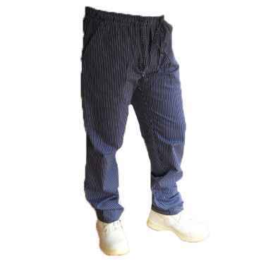 Pantalone pantalaccio cotone cucina lavoro blu righe laccio 