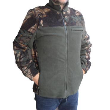 Giacca pile caccia bosco verde neve invernale calda abbiglia