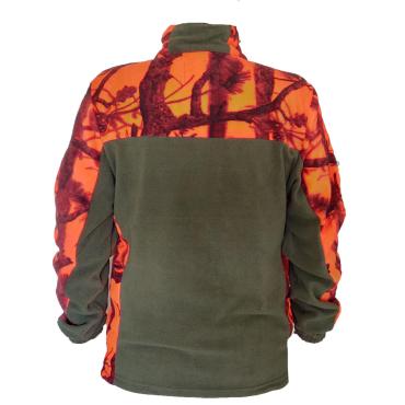 Maglia maglione pile antipilling arancio caccia neve cinghia