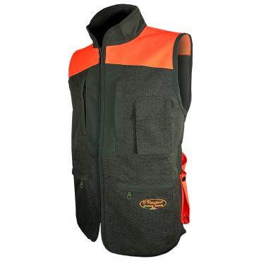 Gilet caccia cinghiale arancio cordura impermeabile foderato