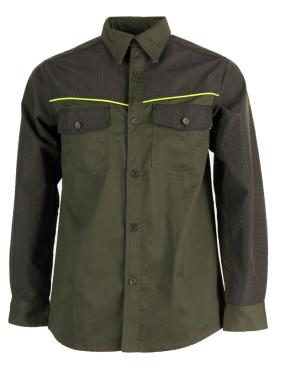 Camicia cotone protezioni in tessuto tecnico impermeabile an