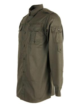 Camicia cotone bottoni caccia verde sport abbigliamento tecn