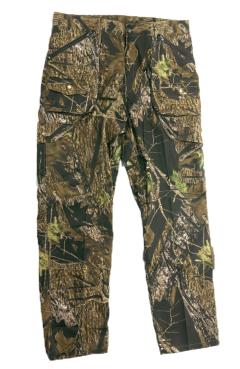 Pantalone pantaloni uomo pesca caccia sfoderato zip verde mi