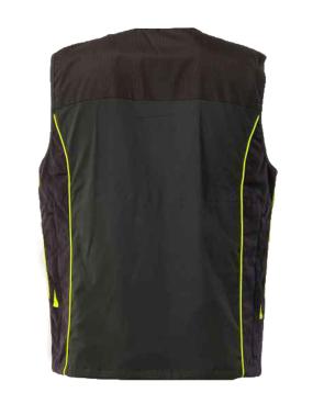 Gilet smanicato cotone tessuto tecnico impermeabile carniere