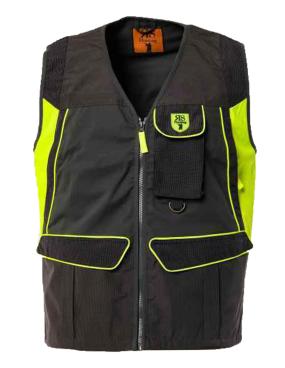 Gilet smanicato cotone tessuto tecnico impermeabile carniere