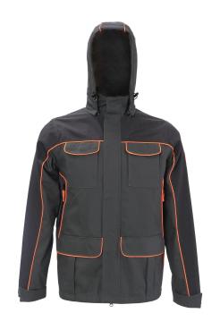 Giacca giubbino impermeabile cappuccio rimovibile tasche cac