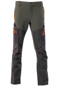 Pantalone in tessuto tecnico elasticizzato con dettagli alta