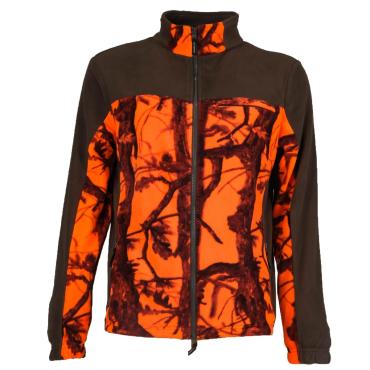 Maglia maglione pile reversibile arancio cinghiale forest ca