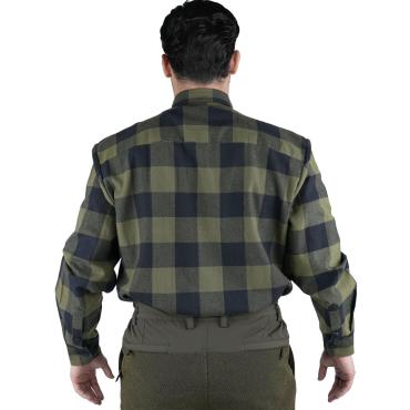 Camicia uomo montagna caccia flanella tasche invernale quadr