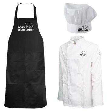 Completo Personalizzabile Kit Divisa Cucina e Scuola Albergh