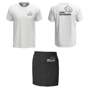 Kit Cuoco Personalizzabile per Cucina con Grembiule Corto e 