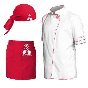 Kit Cucina Ristorante Pizzeria con Casacca mezza manica grem