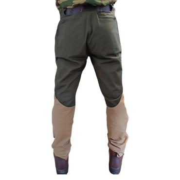 Pantalone cerato in cotone impermeabile pioggia caccia calzo