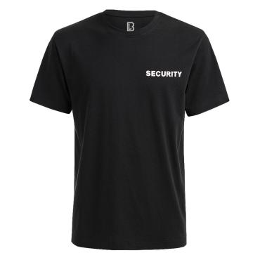 Maglia tshirt uomo security nera cotone mezze maniche giroco
