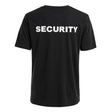 Maglia tshirt uomo security nera cotone mezze maniche giroco