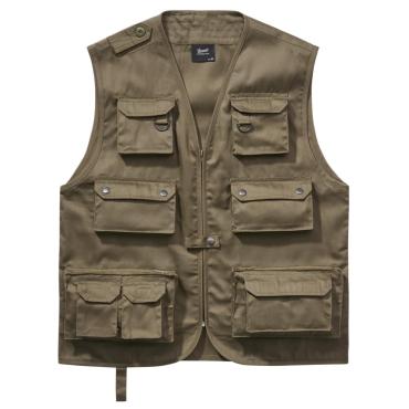 Gilet smanicato caccia verde uomo nove tasche cotone  9 tasc