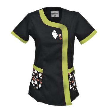 Camice casacca lavoro nero estivo donna parrucchiera estetis