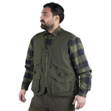 Gilet smanicato carniere membrana M-tex impermeabile caccia 