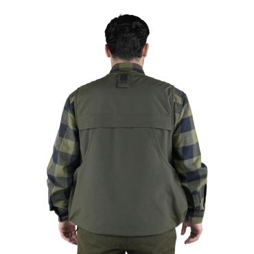 Gilet smanicato carniere membrana M-tex impermeabile caccia 